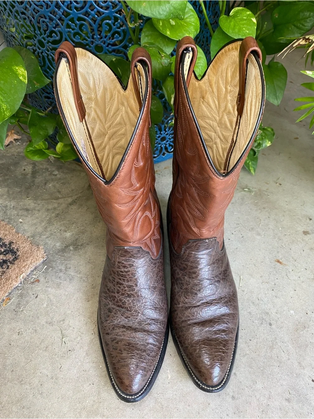 Mason Made in USA Brown Leather Western Boots size 10.5 D s-l400.jpg main image 2